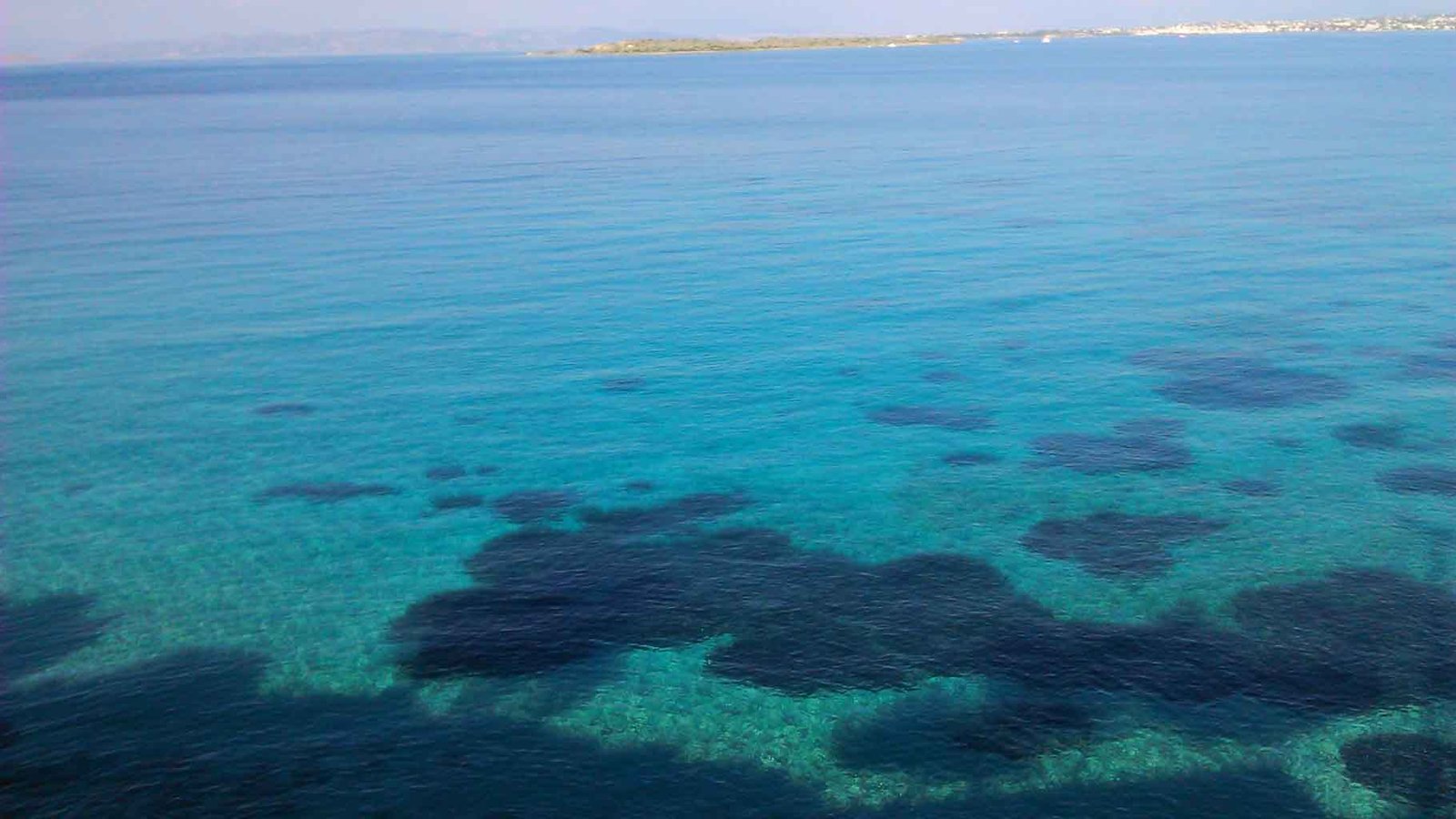 View across the Saronic Gulf from Agistri toward nearby islands